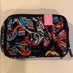 Vera Bradley iconic large blush and brush case